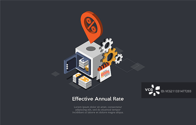 实际年利率概念图片素材