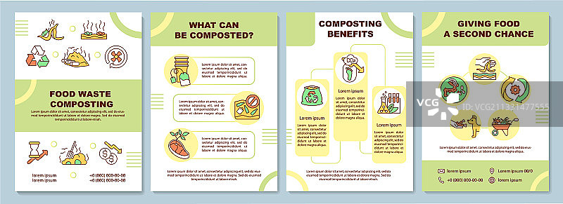 食物垃圾堆肥宣传册模板图片素材