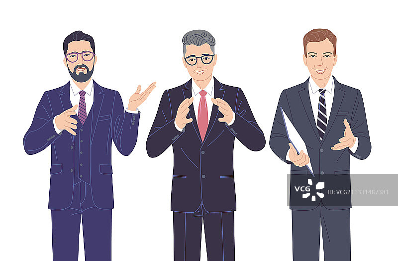 身穿正装的商务男士在发言图片素材