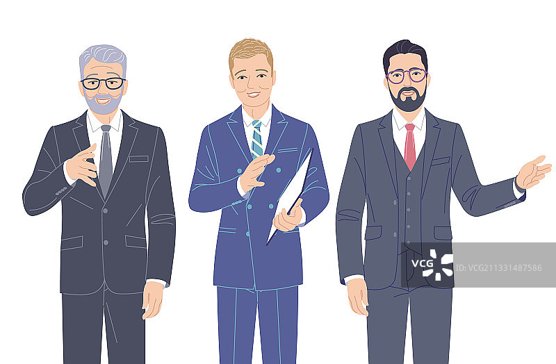 身穿正装的商务男士在发言图片素材