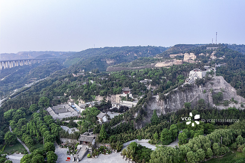汉太史司马迁祠+陕西省渭南市韩城市芝川镇图片素材