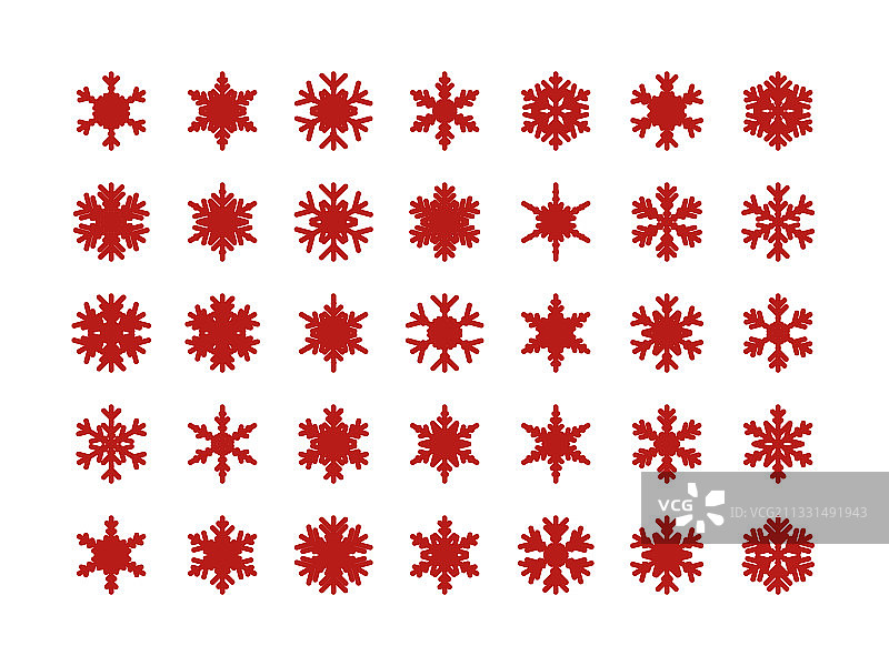 雪花大合集图标图片素材