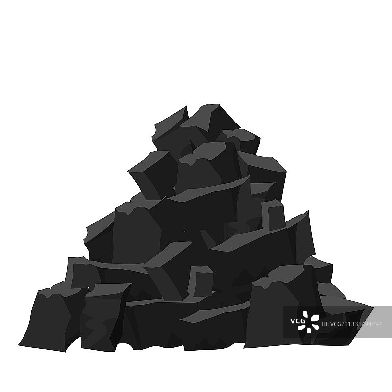 堆积如山的煤炭图片素材