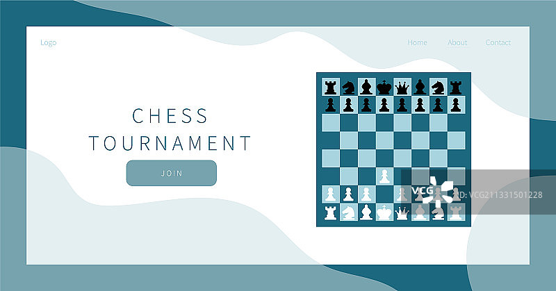国际象棋比赛着陆页图片素材