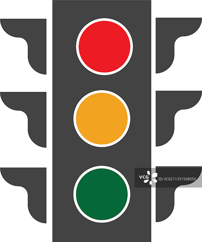 交通信号灯图标设计模板图片素材
