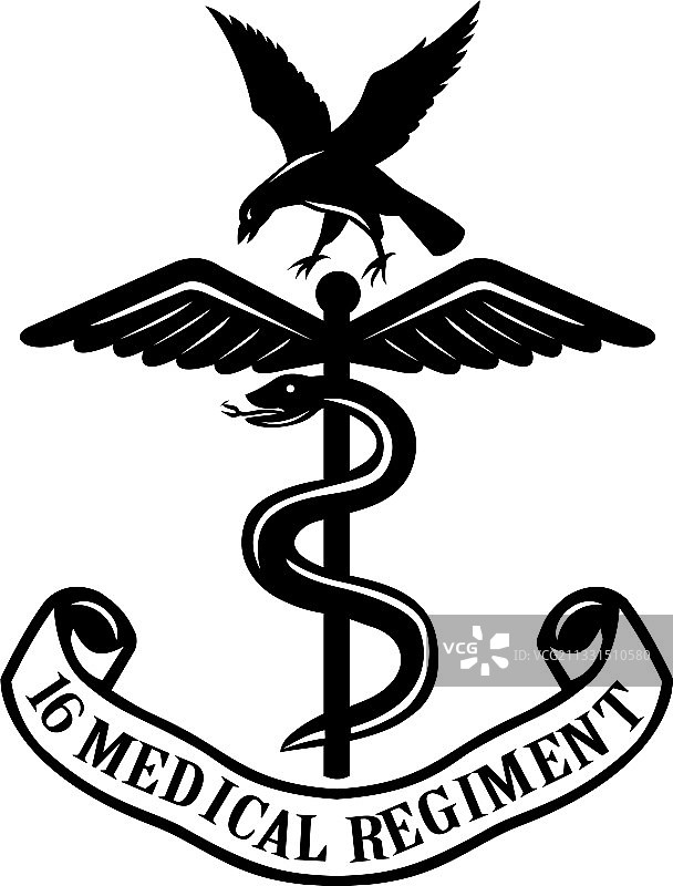 第16医疗团黑白徽章图片素材