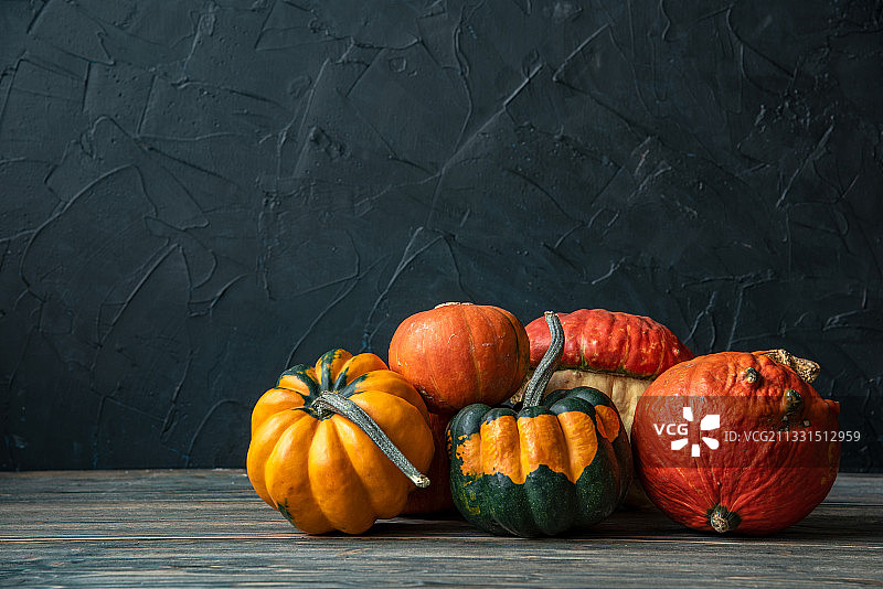 上南瓜的特写图片素材