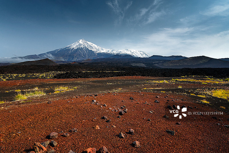 俄罗斯堪察加半岛雪山风光图片素材