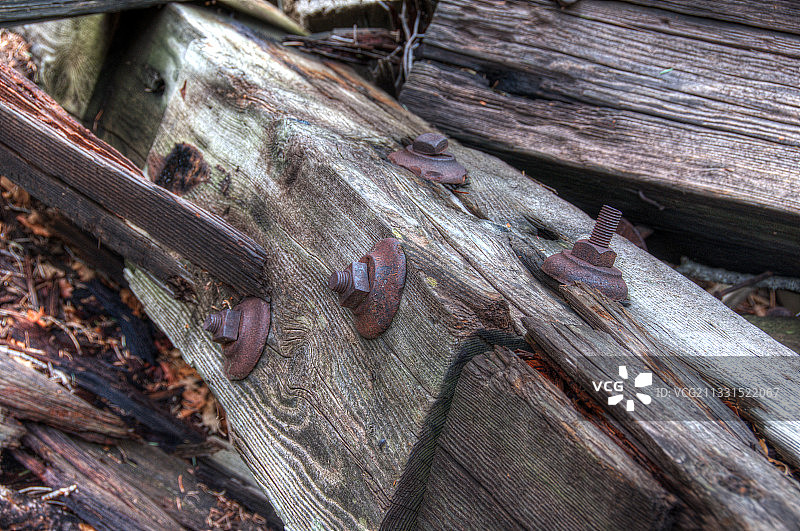 美国新墨西哥州克劳德克罗夫特木材特写图片素材