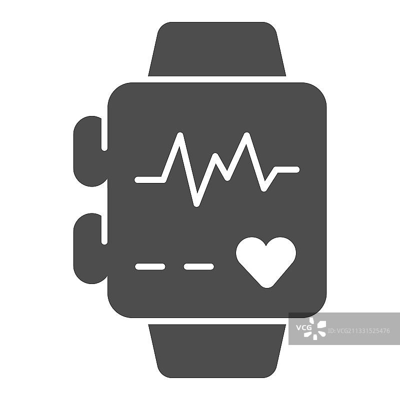 带心率监测的智能手表图标图片素材