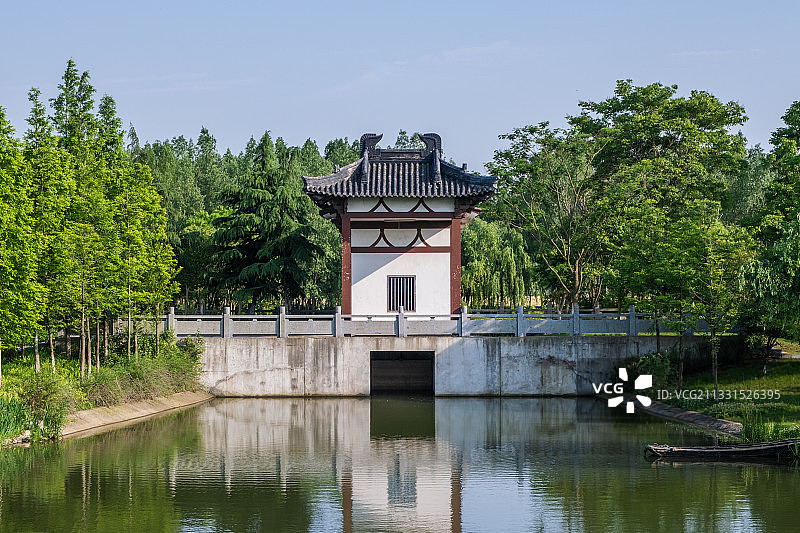 东台西溪湿地景区一角图片素材