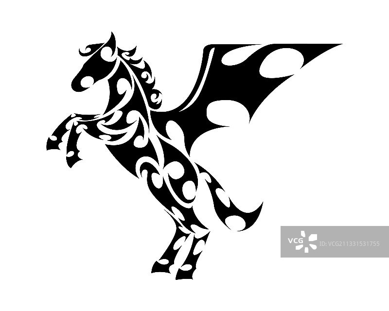 马匹线条艺术图片素材
