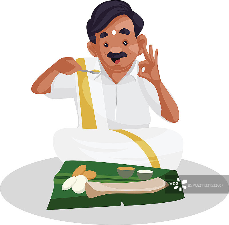 印度泰米尔族卡通男子图片素材