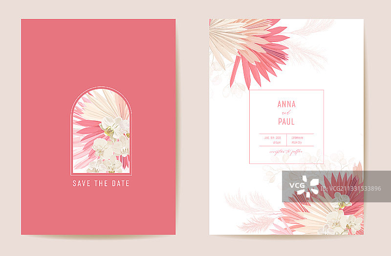 婚礼装饰：勿忘我、兰花、蒲苇图片素材