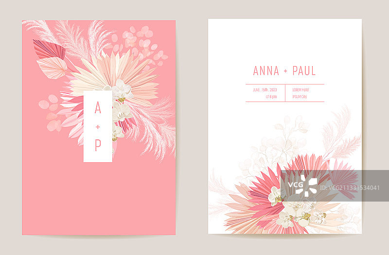 婚礼装饰：勿忘我、兰花、蒲苇图片素材