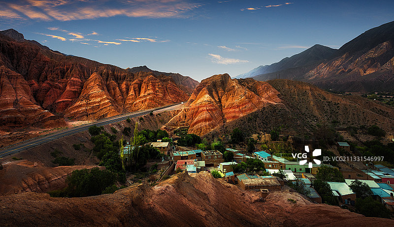 阿根廷胡胡伊省迈马拉的壮丽山景图片素材