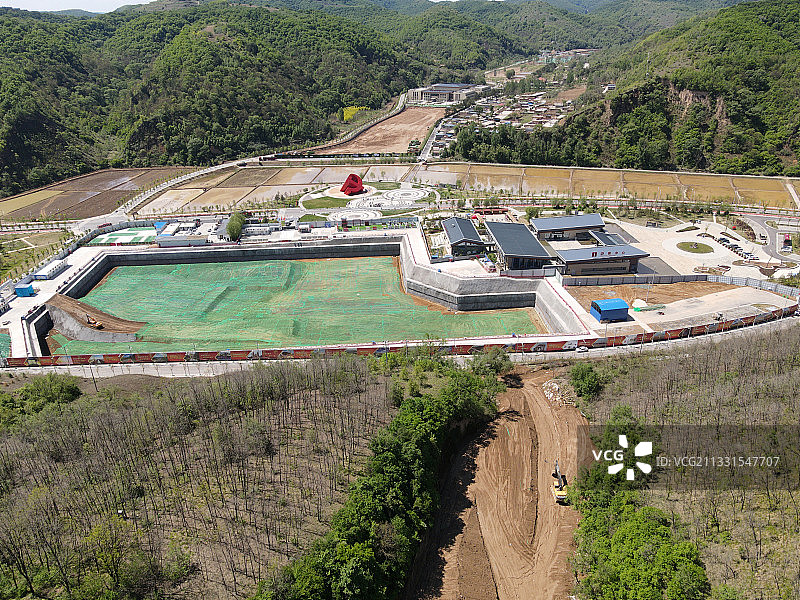 陕西省延安市宝塔区南泥湾风光图片素材