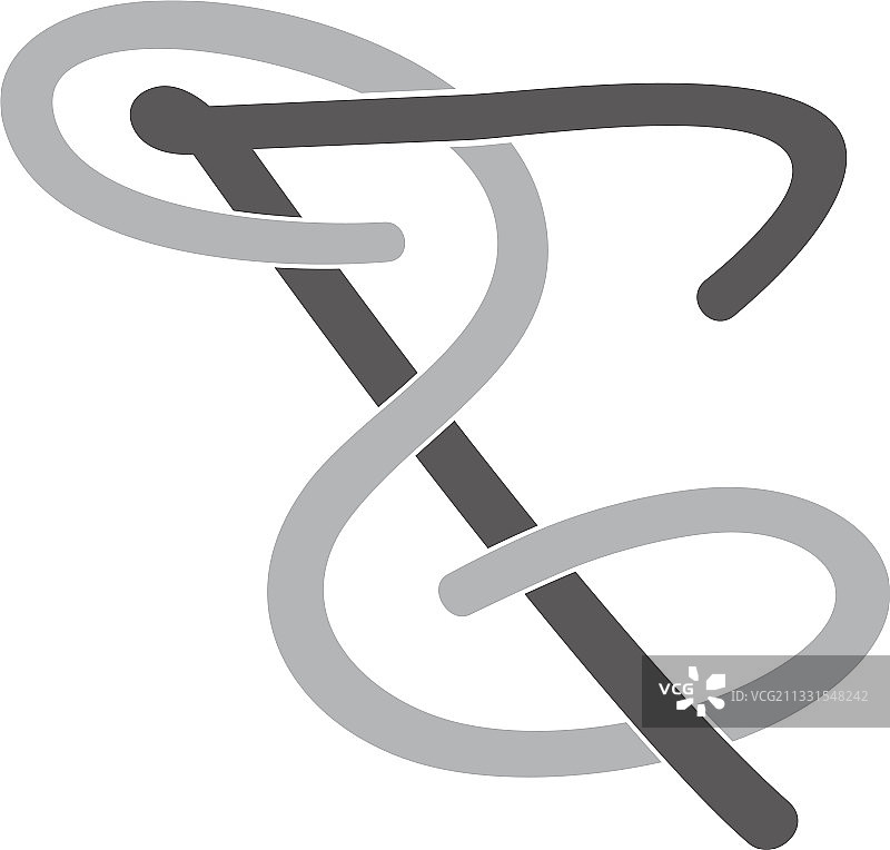 线圈丝带针设计符号图片素材