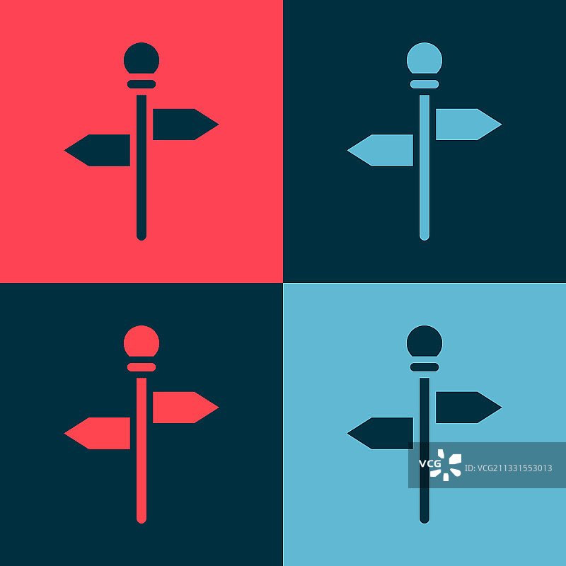 波普艺术道路交通标志牌图标图片素材