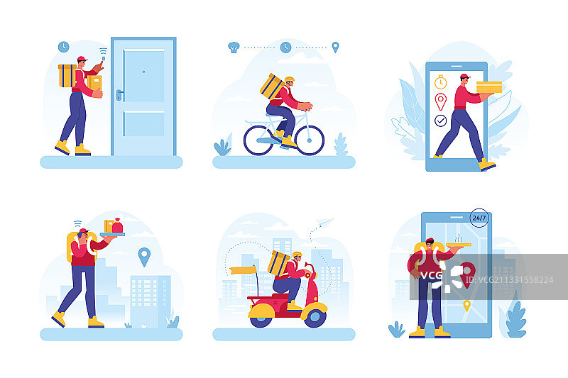 食品配送场景素材图片素材