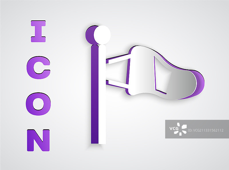 纸质剪纸气象学圆锥形风向标图标图片素材