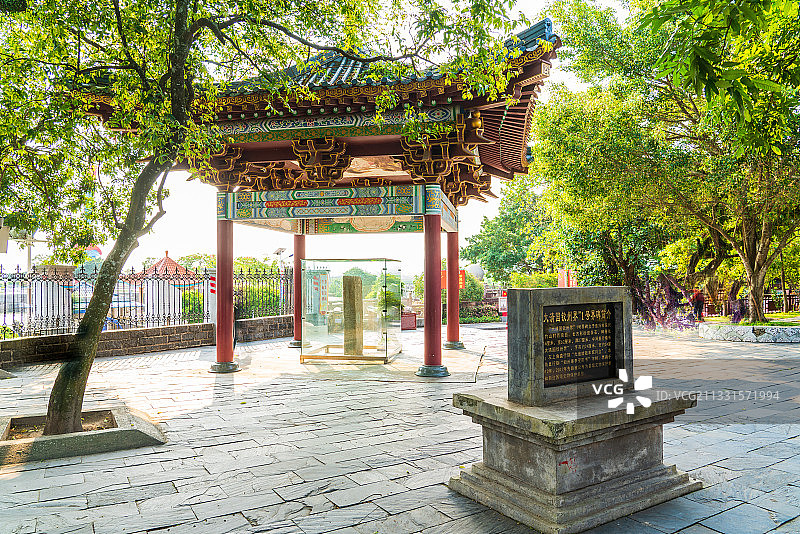 广西东兴大清国钦州界界碑图片素材