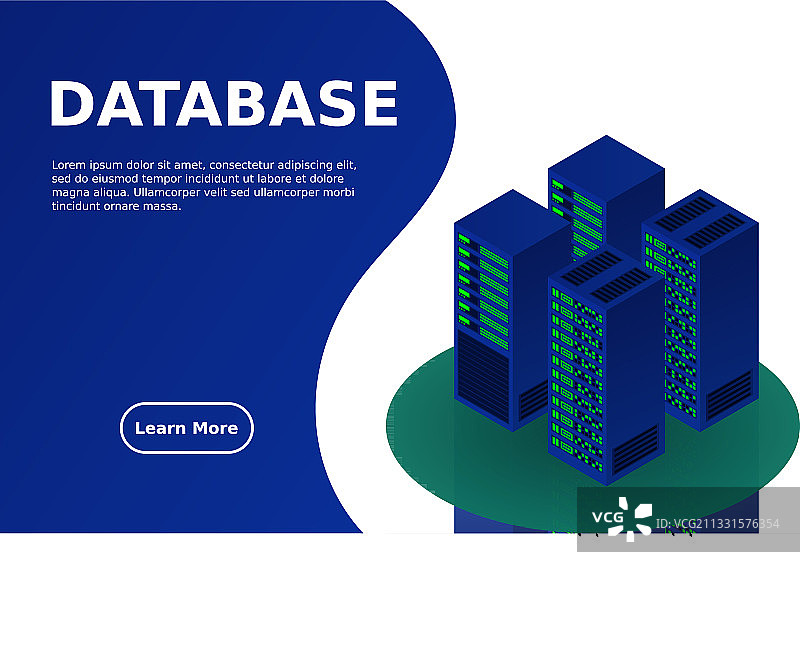 2.5D服务器机房云存储数据图片素材