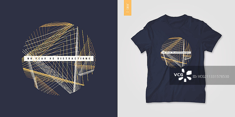 几何男士T恤设计图案图片素材