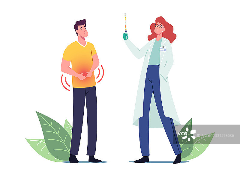 患病男性患者就诊泌尿科医生图片素材