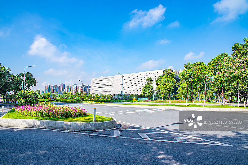 中国广州南沙区蕉门城市风光图片素材