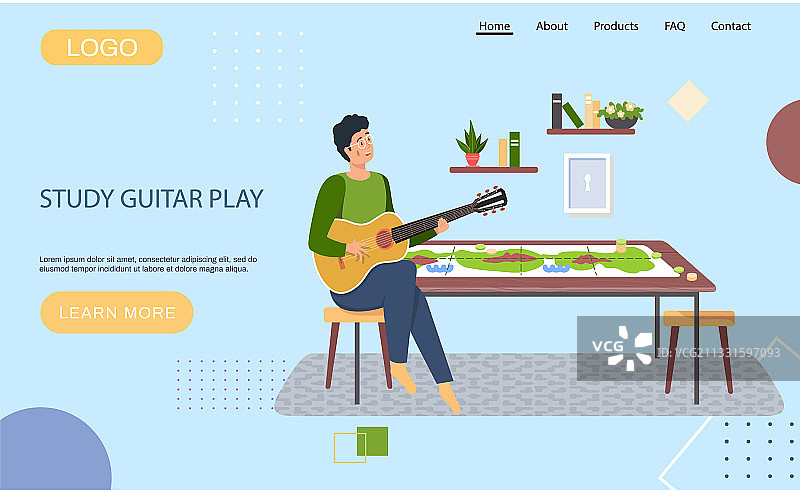 网站学习吉他演奏图片素材