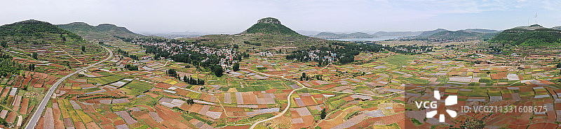 山东临沂柱子山流域夏日田园风光美图片素材