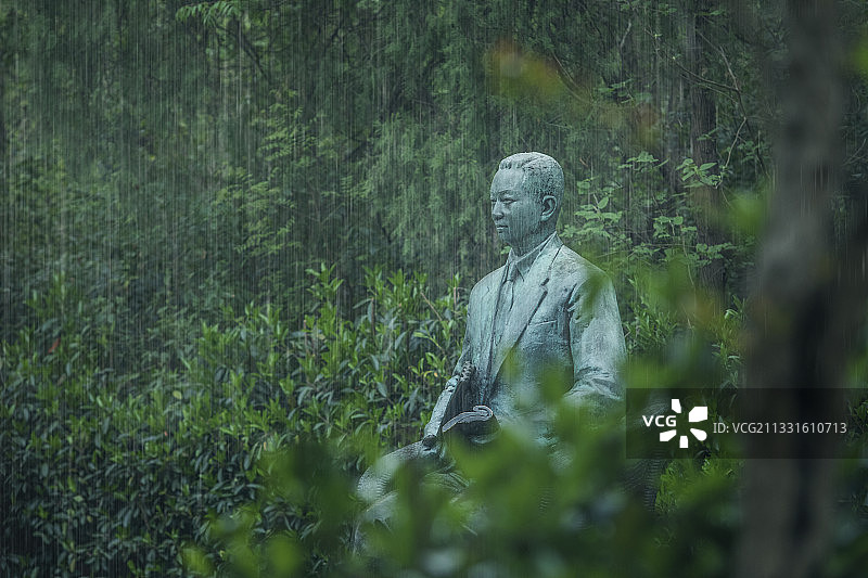 淮北相山公园梅兰芳雕像图片素材