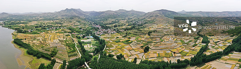 沂蒙山乡夏日梯田美如画图片素材