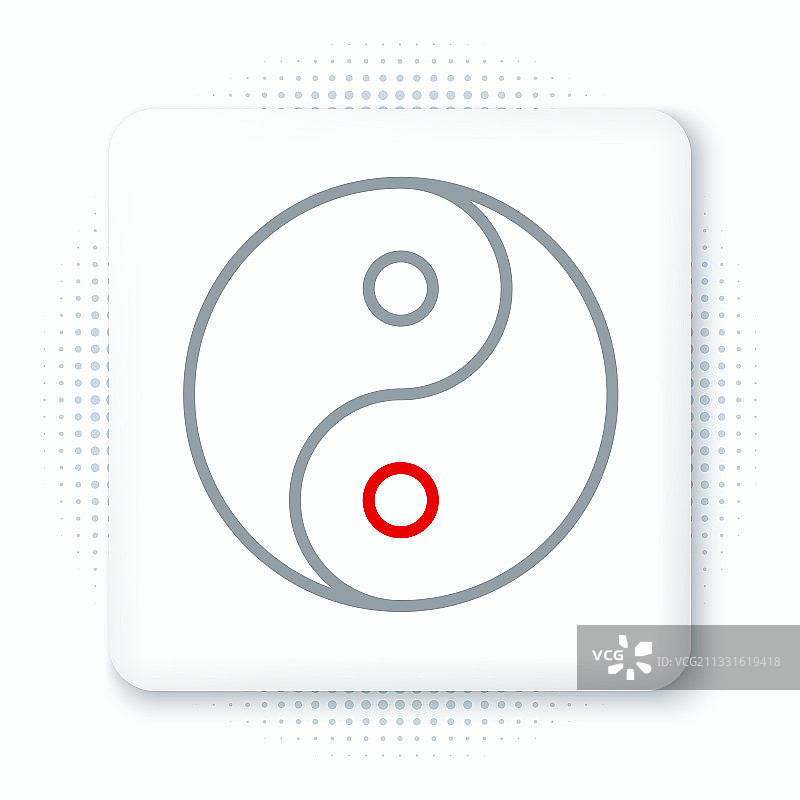 阴阳和谐平衡线条图标图片素材