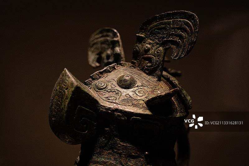 中国国家博物馆商妇好青铜鸮尊局部图片素材