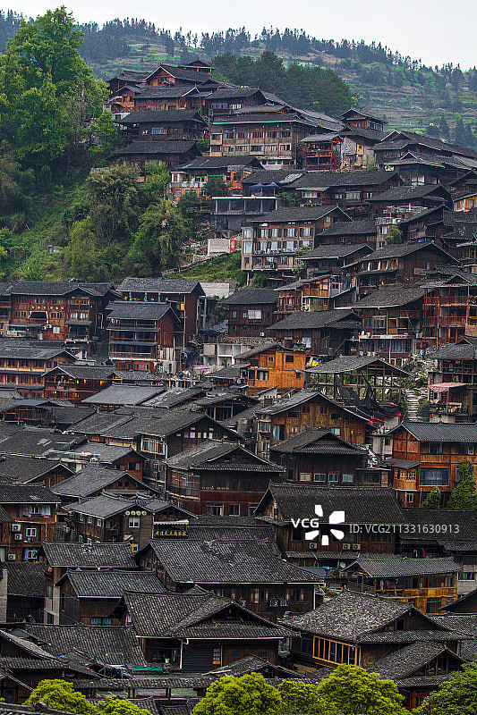 苗寨春晓图片素材