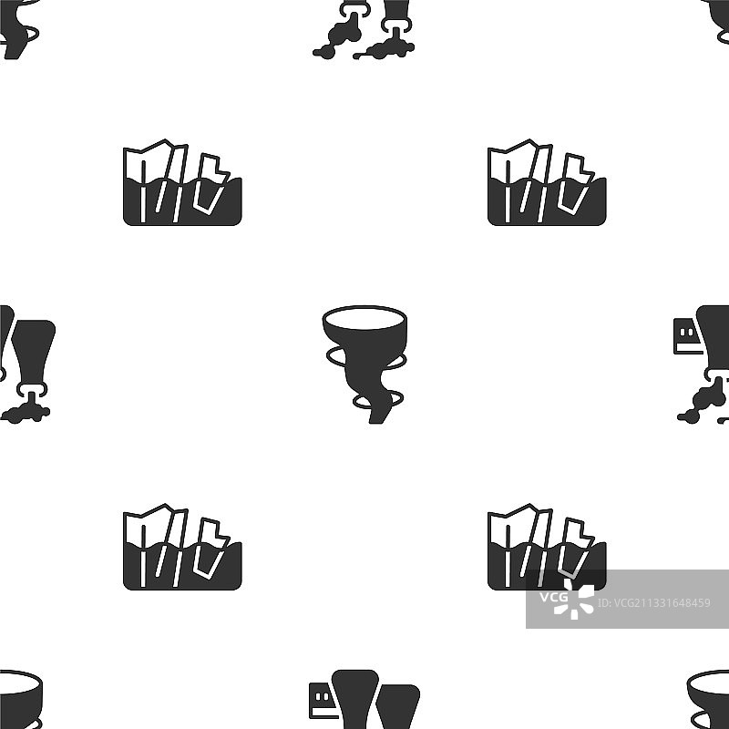 工厂烟雾、龙卷风和冰川图片素材