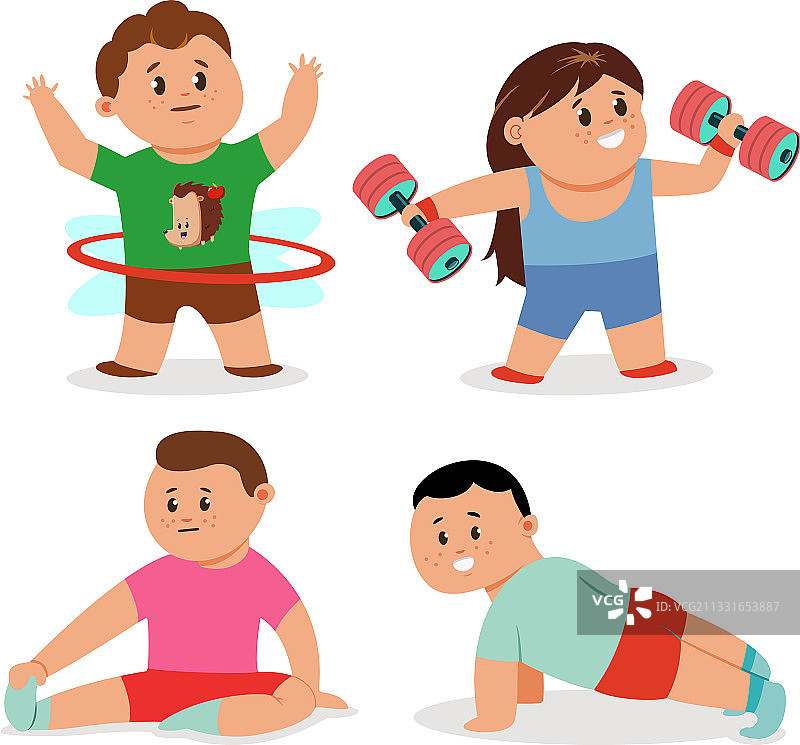 儿童健身瑜伽锻炼图片素材