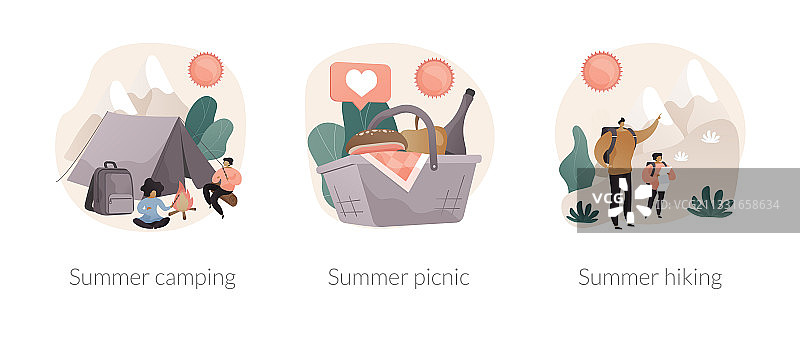 夏季冒险抽象概念图片素材