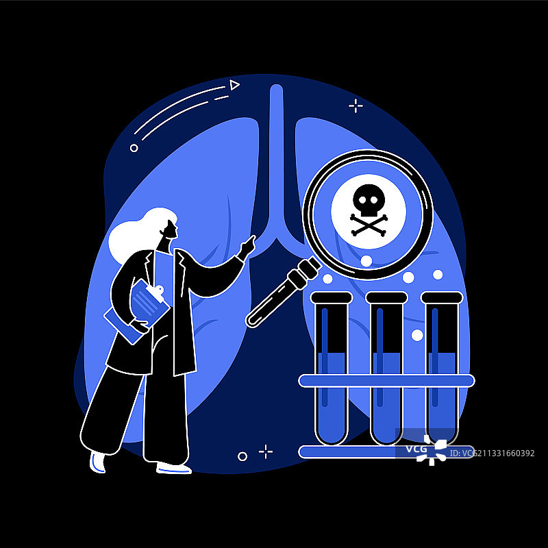 下呼吸道感染抽象概念图片素材