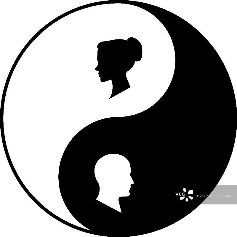 阴阳象征和谐与平衡图片素材