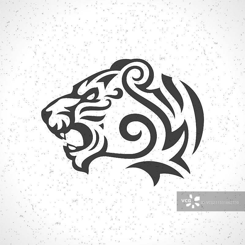 老虎头像logo标志模板吉祥物图片素材