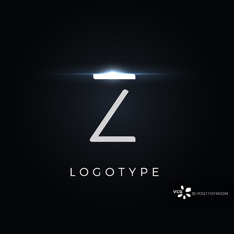 未来主义风格字母Z简约字体图片素材