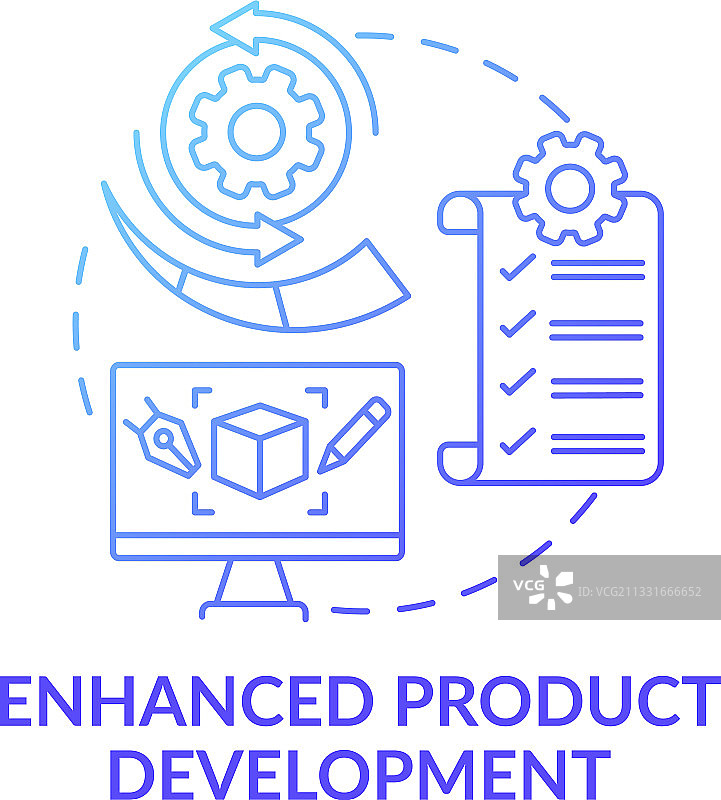 增强产品开发概念图标图片素材