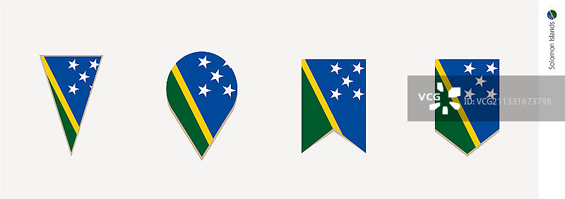竖版所罗门群岛国旗设计图片素材