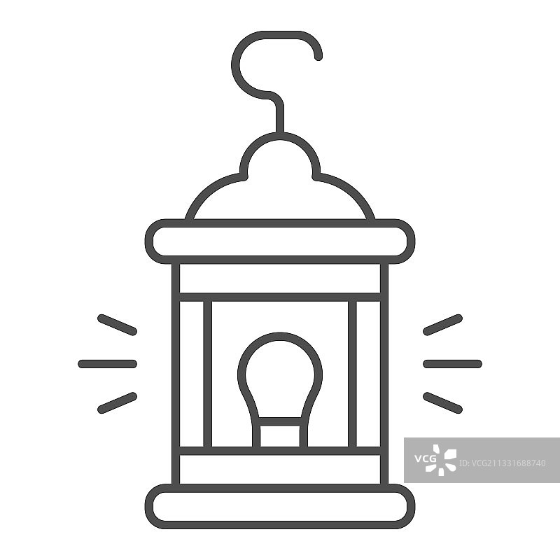 带挂钩的油灯细线图标害虫防治图片素材