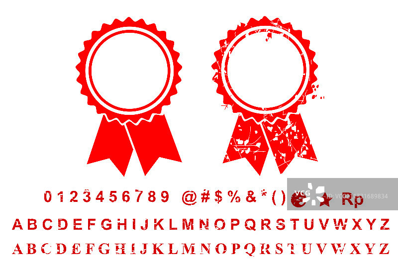 不同风格的红色锈迹圆圈模板图片素材