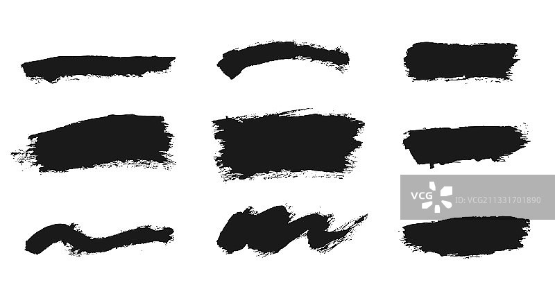 Grunge风格手绘笔刷墨迹图片素材