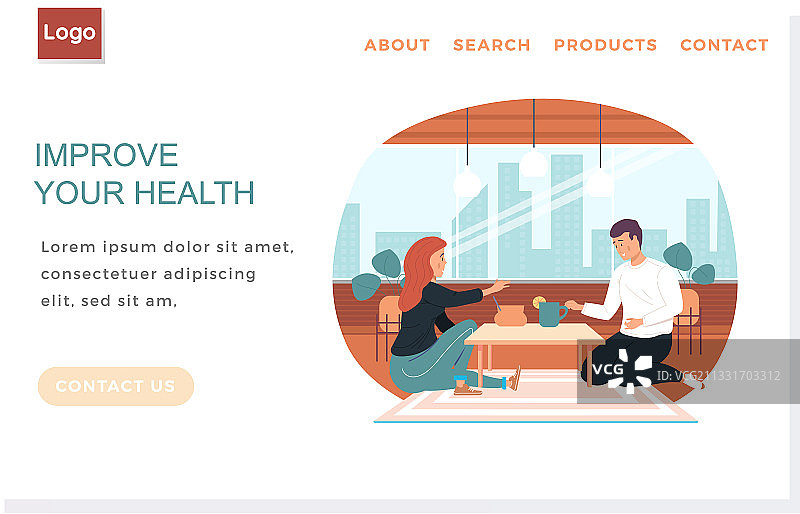 病人康复登录页模板图片素材